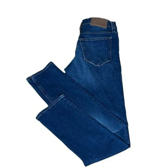 J. Crew Mercantile Dark Wash Distressed Straight Leg Jeans Size 28/32 - Picture 14 of 14